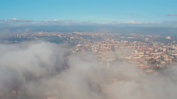 Aerial view of Cluj-Napoca city