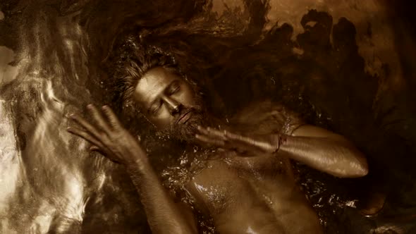A Ritual Dance Lying in Golden Water