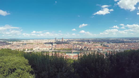 Panorama Of Lyon, France alt