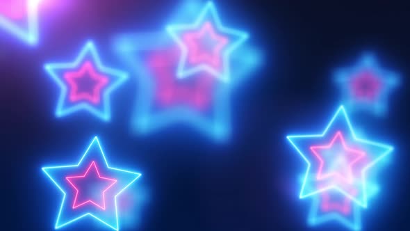 Neon Stars Background Loop