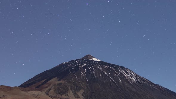 El Teide in Tenerife Canary Islands at Night