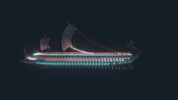 Trireme Ancient Greek And Roman War Ship Hud Hologram Hd