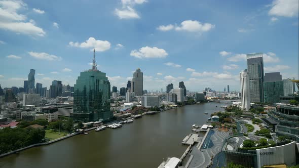 Beautiful building architecture around Bangkok city in Thailand