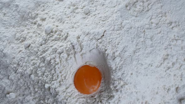 Yolk Falls Into Flour 04