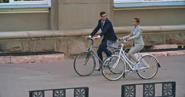 Coworkers Talking on the Ride