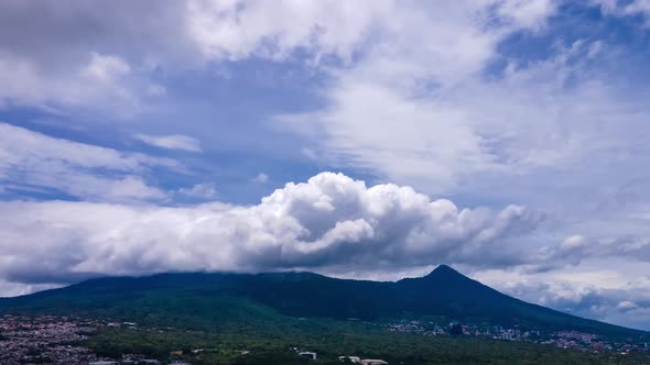 San Salvador El Salvador City Volcano Time Lapse