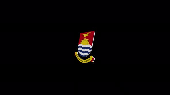 Coat Of Arms Of Kiribati With Alpha Channel  - 4K