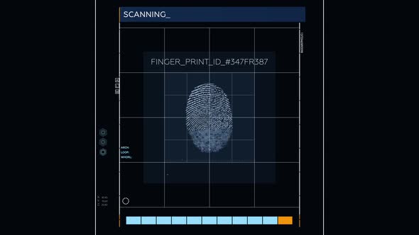 Secret scan system is analyzing the fingerprint of the person for identification alt