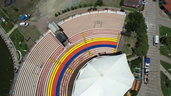 Aerial Colorful Amphitheater