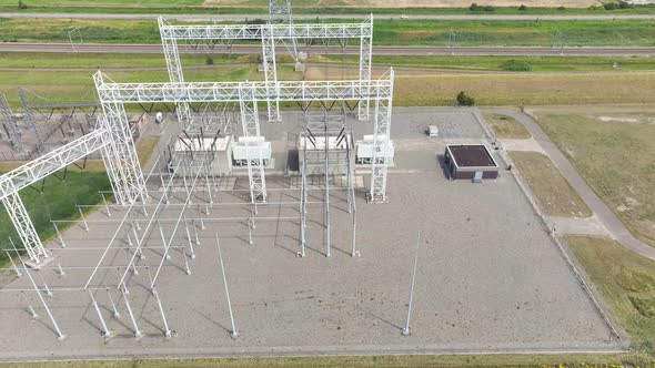 High Voltage Electrical Substation and Power Distribution