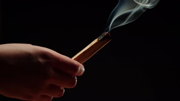 Aromatherapy Burning Incense Stick Closeup alt