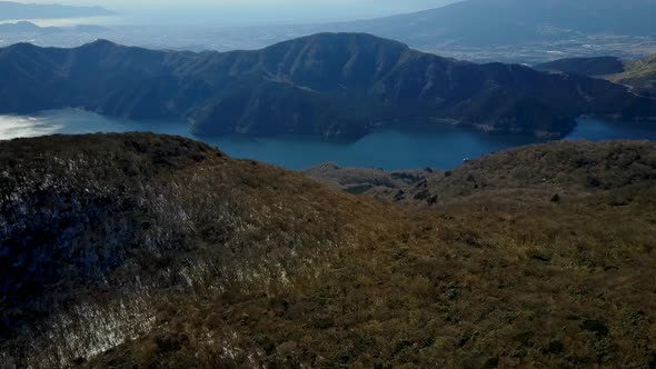 Lake Ashi Viewed from the Peak of Mt Hakone in Japan