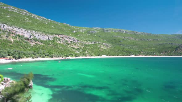 Beach Bay in Portinho Da Arrabida Portugal Timelapse