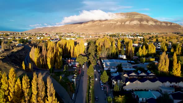 Patagonia landscape. Famous town of El Calafate at Patagonia Argentina