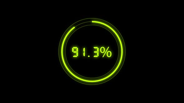 100% Circle Percentage Loading Transfer Download Round Animation