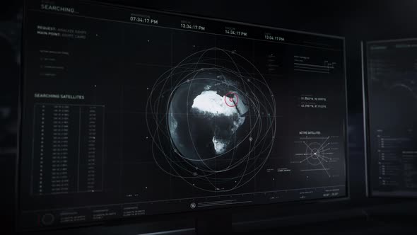 Satellite data analysis is complete and target coordinates appear on the screen alt
