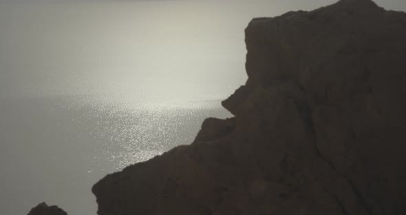 Tracking shot from above the Dead sea in israel