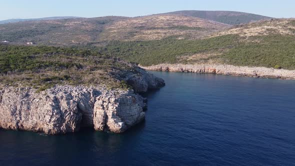 Aerial View of Rocky Promenade By the Sea