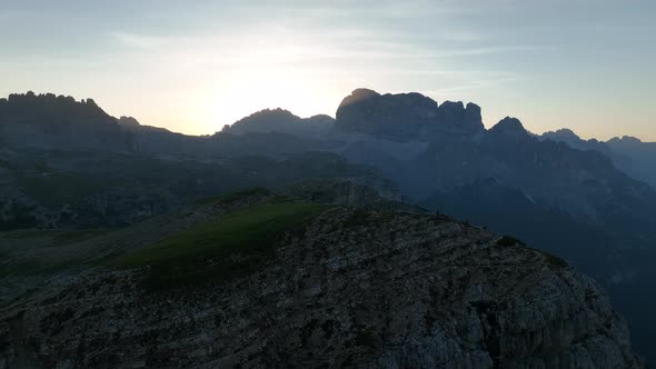 Beautiful Morning at Tre Cime di Lavaredo mountains