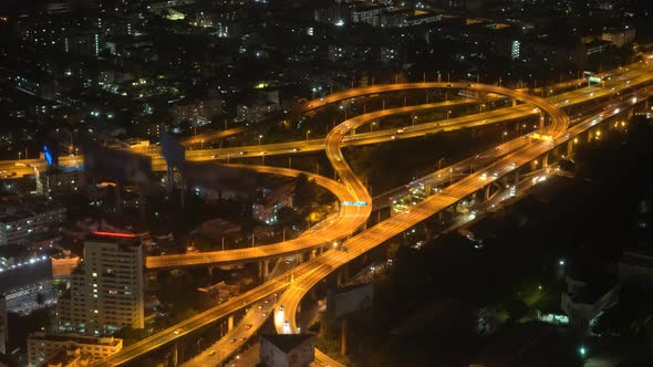 Traffic of Cars on The Highway in A Big City, Traffic of A Megacity, Urban Style