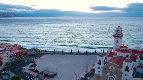 View From the Height of the Basilica and Townscape in Candelaria Near the Capital of the Island