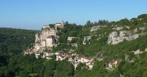 the medieval city Rocamadour, Lot department, Occitanie, France