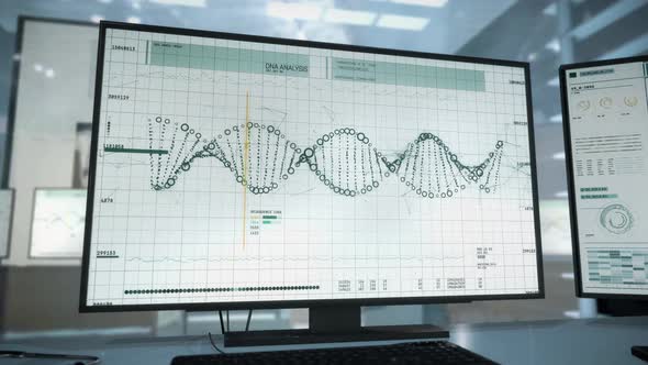 Closely studying the DNA molecule structure at a modern research facility