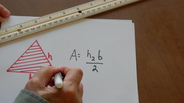 How to determine an area contained in a triangle.