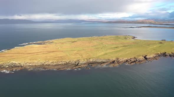 Aerial View of Inishkeel By Portnoo in Donegal  Ireland