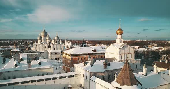 Aerial Panorama Of The Rostov Kremlin