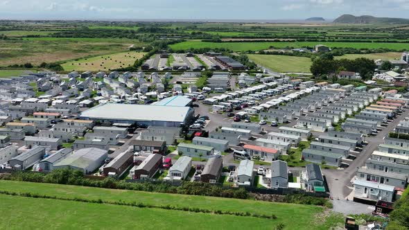 Aerial View of a Static Caravan Park Holiday Home in the UK