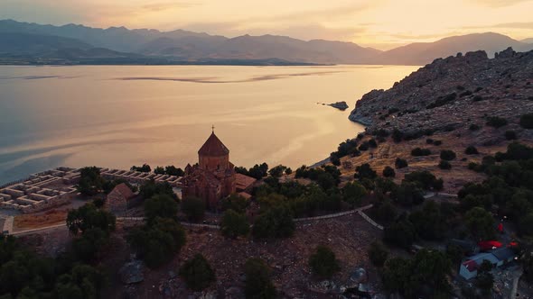 Historic Cathedral on the Island in Van, Turkey