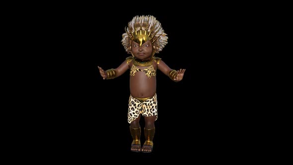 Child Of The African Tribe Dancing alt