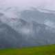 Mystic cloudy and foggy autumn alpine mountain slopes scene. Austrian Lienzer Dolomiten Alps - VideoHive Item for Sale