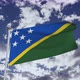 Solomon Islands Flag With Sky 4k - VideoHive Item for Sale