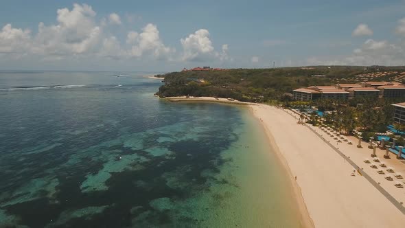 Aerial View Beautiful Beach Bali