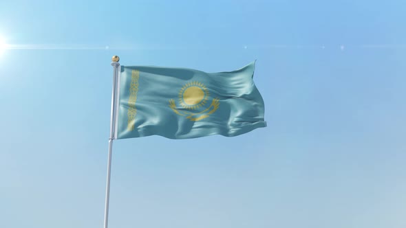 Kazakhstan Flag  alt