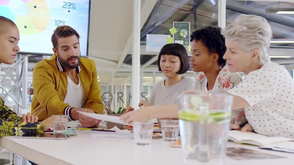 Creatives meeting in a modern office