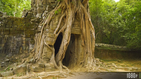 Entrance to Ta Som Temple Inside the Angkor Wat Complex in Siem Reap, Cambodia