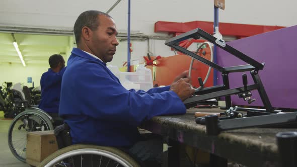 Disabled men at work