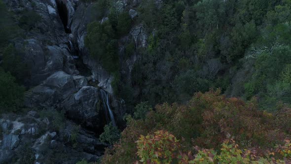 Picturesque Waterfall in Highland Forest