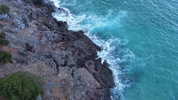 Sea Near the Coast - Close-up Aerial View of the Coastal Seascape