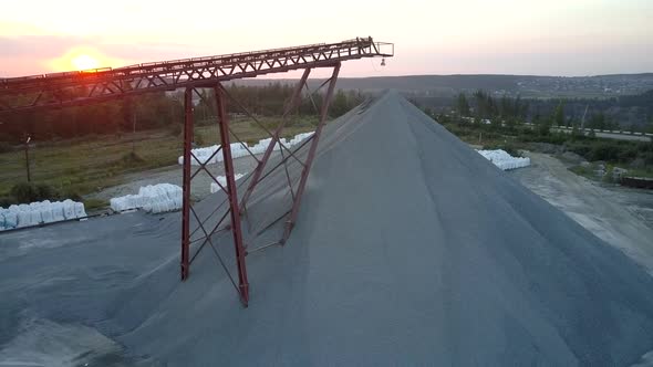 Rusty Mining Sector Support Silhouette Hides Rising Sun alt