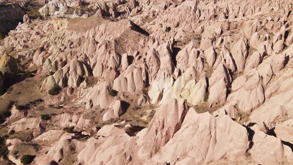 Cappadocia Landscape Aerial View. Turkey. Goreme National Park