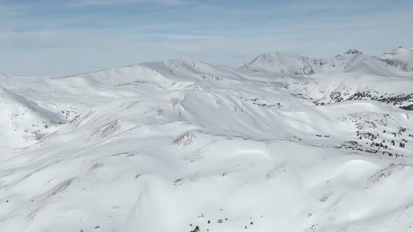 Aerial views of mountain peaks from Loveland Pass, Colorado