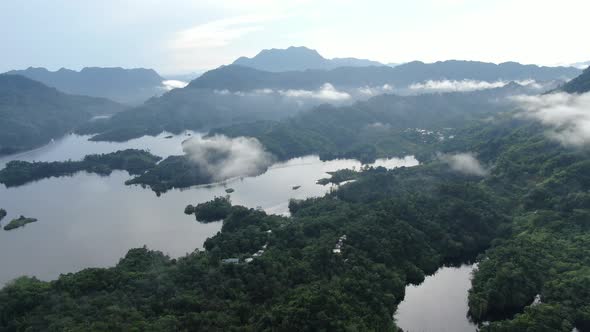 Aerial View of Fjords at New Zealand