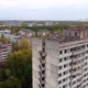 Drone Flight Around the Soviet Highrise Building in Pripyat - VideoHive Item for Sale