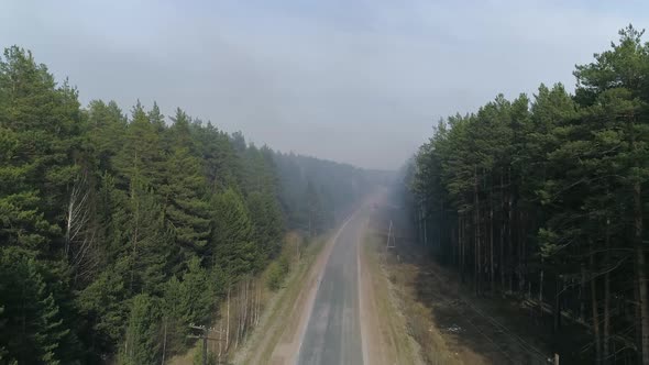 Aerial view of Forest fire 07