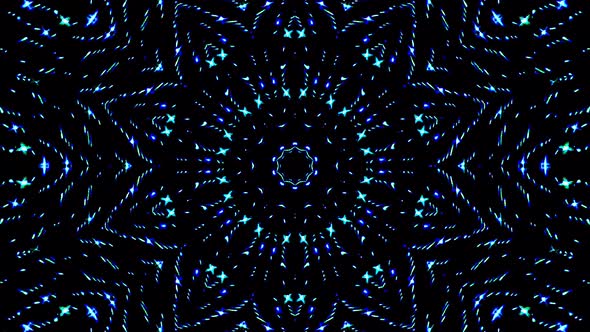 Abstract Kaleidoscope pattern with blue colors. Magic mandala