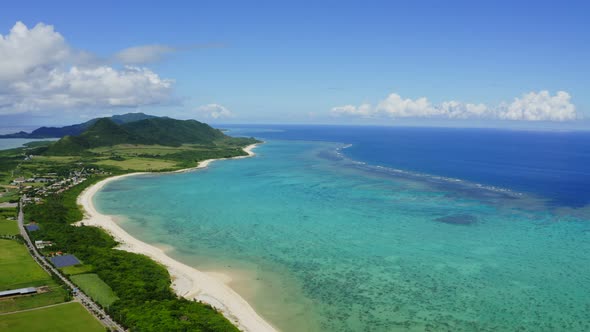 Beautiful sea in ishigaki with sunny day